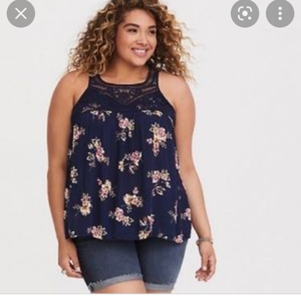 Torrid CROCHET TANK - Size 0 NWT
